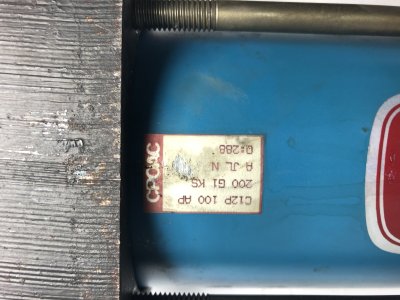 Vérin à tirants 20 x C 210 - C12P 100 AP 200 G1 KS A JL N Q:288 - CPOAC